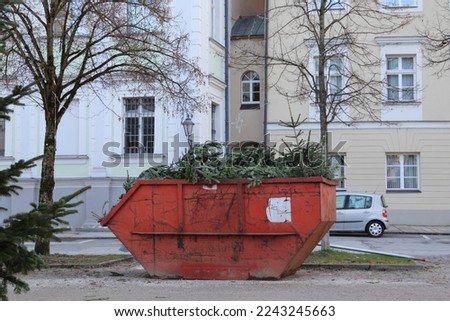 Similar – Foto Bild Tannenbaum Abholung Weihnachtsbaum Entsorgung