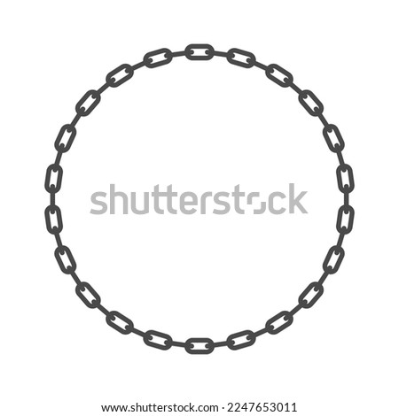 Black round chain circle frame.