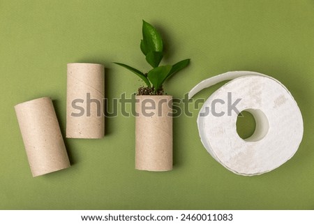 Similar – Image, Stock Photo Recycled pot full of succulent plants