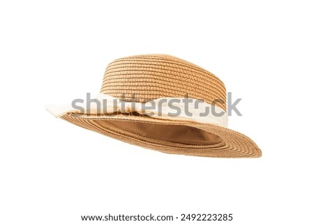 Similar – Image, Stock Photo summer hat in the hand near the sea with copyspace