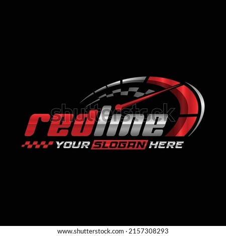 Redline logotype, design symbol. Automotive car logo.	