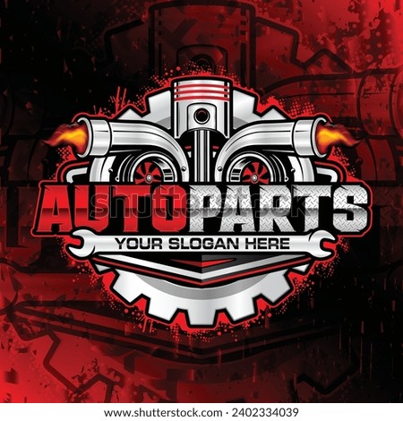 Auto repair and garage vector logo design template. Perfect logo for auto services, automobile parts shops, and any other car related businesses.