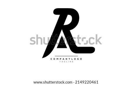 Alphabet letters Initials Monogram logo RA, RA INITIAL, RA letter Stok fotoğraf © 