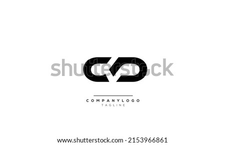 Alphabet letters Initials Monogram logo CD, CD INITIAL, CD letter
