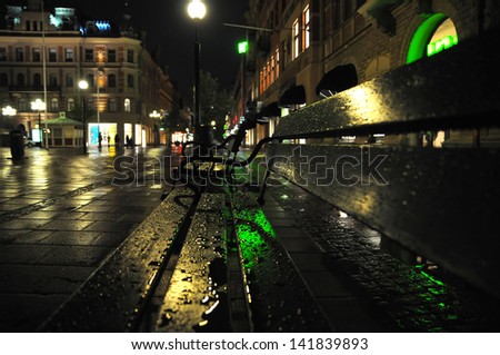 Water Drops After the Rain in an European City