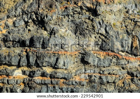 Volcanic Rock Background Texture in Canary Islands Spain