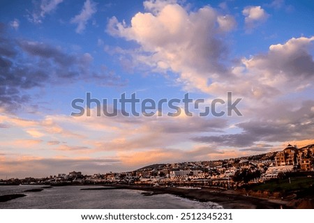 Similar – Image, Stock Photo Mountain over city in Spain