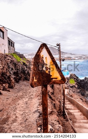 Similar – Image, Stock Photo Rocky hillside near ocean under cloudy sky