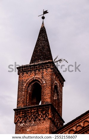 Similar – Image, Stock Photo Belfry of the church Santa Ana, framed by palm trees at sunset, Merida, Yucatan, Mexico