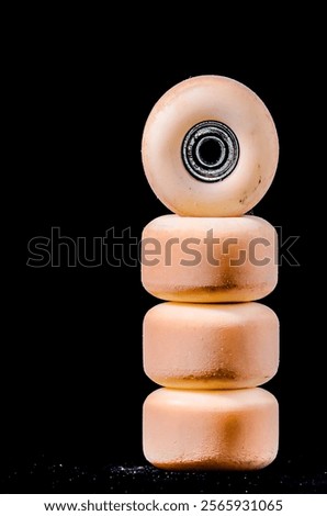 Similar – Image, Stock Photo Donuts aligned in a circle shape. Homemade fresh doughnuts, top view