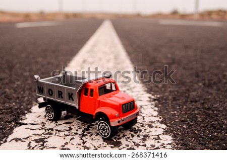 Model of the Truck on an Asphalt Road