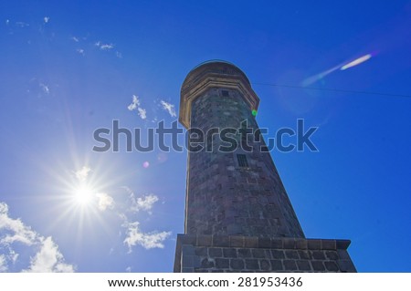 Lighthouse at the Western Place of the Canary Islands Faro de Orchilla point of the prime meridian until 1894