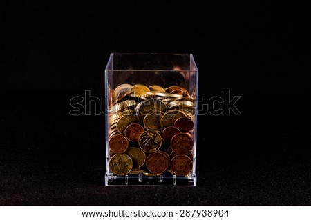 Picture of a Business Money Concept Idea Coin Container