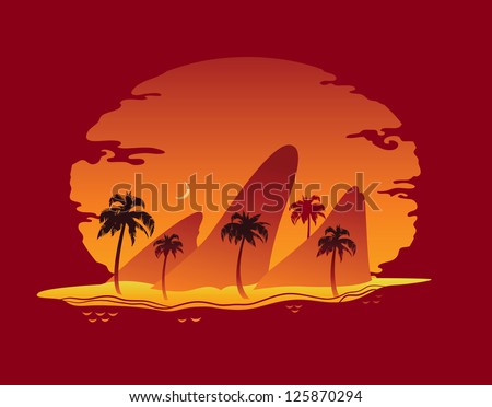 Abstract Landscape of Tropical Beach