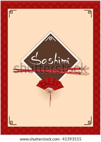 template of sushi menu