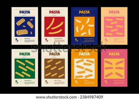 Similar – Image, Stock Photo Spiral dried pasta in three different color