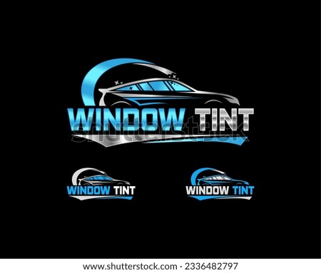 automotive car window tint logo template for auto glass and tint specialist