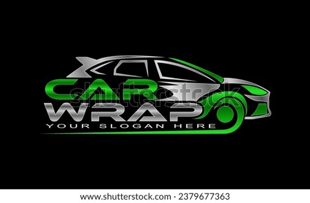 
car wrap logo emblem sticker isolated on black background modern design idea, business logo, brand identity