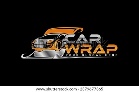 
car wrap logo emblem sticker isolated on black background modern design idea, business logo, brand identity