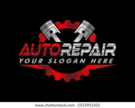 Car repair logo template. Car repairing vector design. service logo, badge, emblem, template. Perfect logo for the automotive and repair industry Automobile and gear logotype