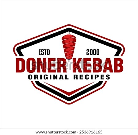 vector illustration Doner kebab logo templates. Vector creative labels for Turkish and Arabian fast food restaurant. business logos, branding logos