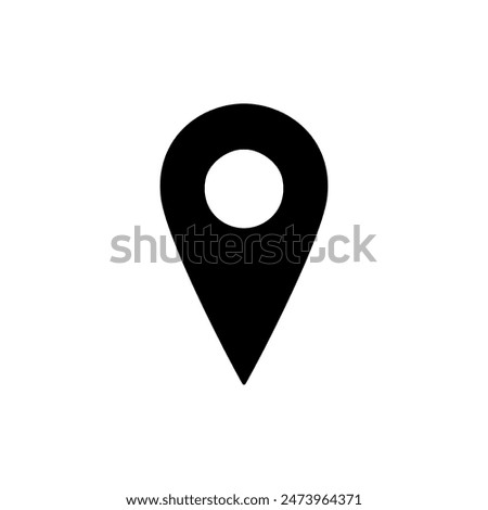 Location icon. Map pointer symbol. Flat design style.