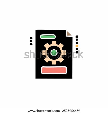 File settings icon on background for graphic and web design. Creative illustration concept symbol for web or mobile app.