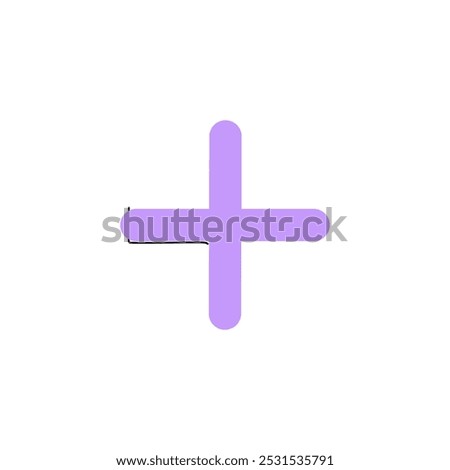 Purple plus icon vector illustration design