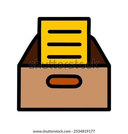 Inbox color icon. Chat message arrived vector illustration.