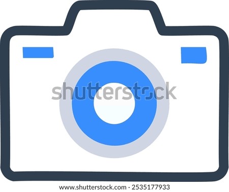 Camera outline icon. Vector illustration.