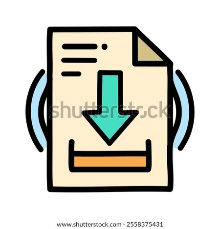 Download file vector, data related filled design editable stroke icon.