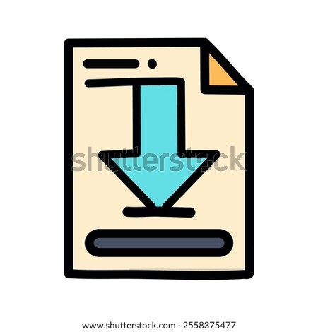 Download file vector, data related filled design editable stroke icon.