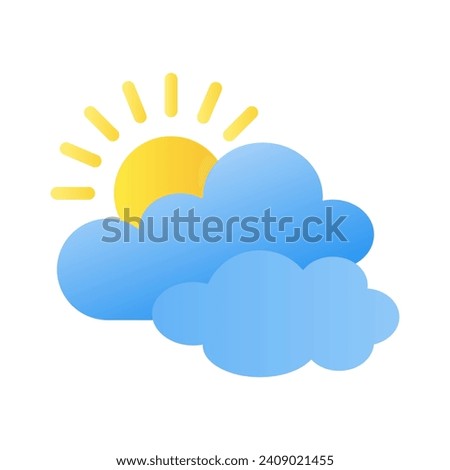 Cloud icon in gradient fill style with high vector quality suitable for ui and spring season