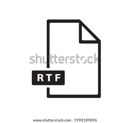 RTF Vector - rich text format icon