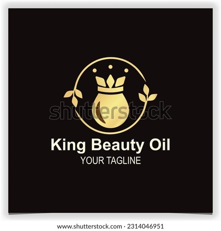  luxury gold queen beauty oil logo premium elegant template vector eps 10