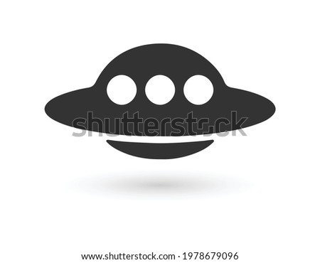 UFO flying saucer vector icon