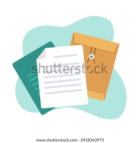 Document envelopes and certificates vector ilustration