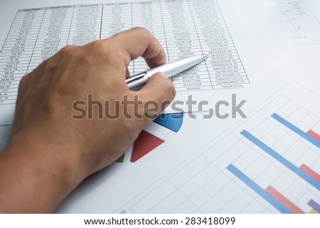 Financial graphics diagram for work business and economic