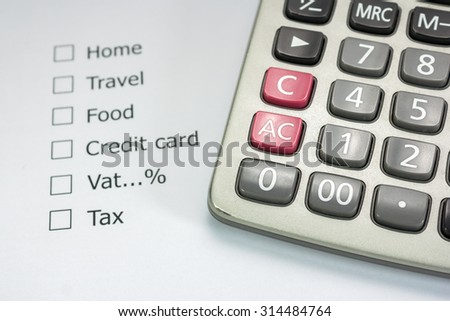 All the concepts we use the calculator to calculate out the expenses.
