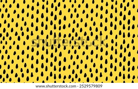 Small dash seamless pattern. Vector wallpaper with spots texture on yellow background.