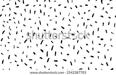 Simple small dash seamless pattern. Vector wallpaper with hand drawn sprinkles