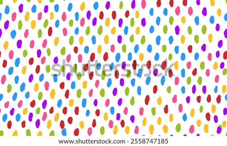 Colorful simple small dash background. Vector seamless pattern with spots texture