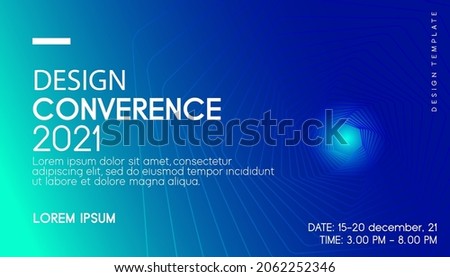 Abstract modern business conference design template with lines. Minimal flyer layout. Eps10 Vector.