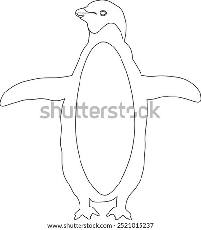 Penguin line art Vector Design |  Single line art drawing of penguin bird | Penguin outline illustration design