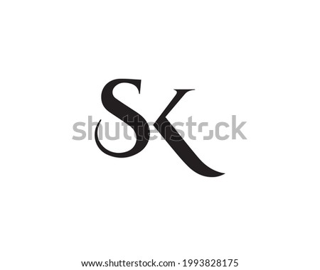 SK Letter Logo Design Creative Modern Vector Stock fotó © 