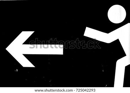 Image, Stock Photo emergency exit tarpaulin