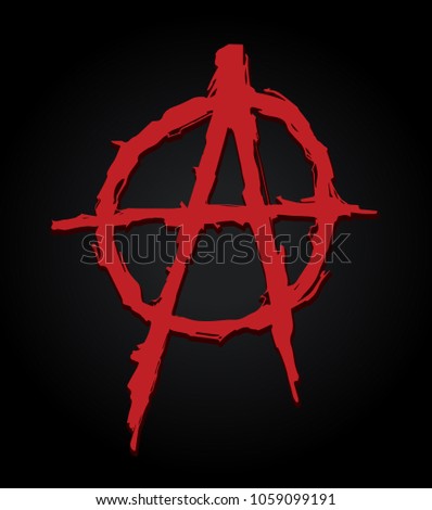 grungy illustration of the anarchy symbol