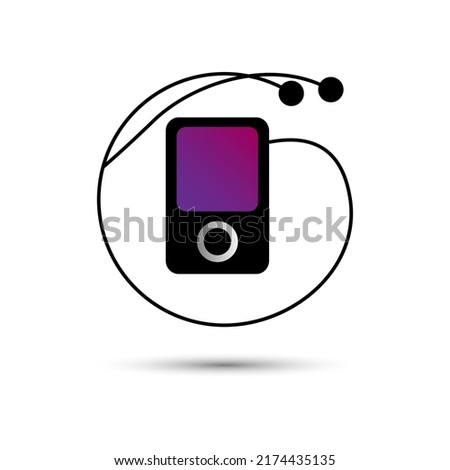 Ipod icon. Sign design. Suitable for app store, mucic application, icon corporate, icon website, and media communication