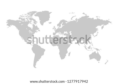 World map vector illustration isolated on white background.Vector.