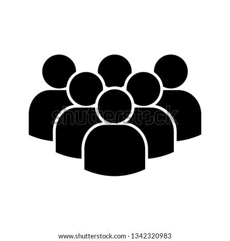 People icon in flat style. Group of people symbol for your web site design, logo, app, UI Vector EPS 10.